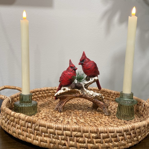 Vintage 1970-1980 Cardinal Pair On Snowy Branch - Picture 2 of 12